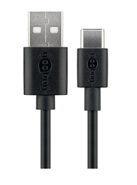 OEM USB-A til USB-C Kabel 1m - Sort