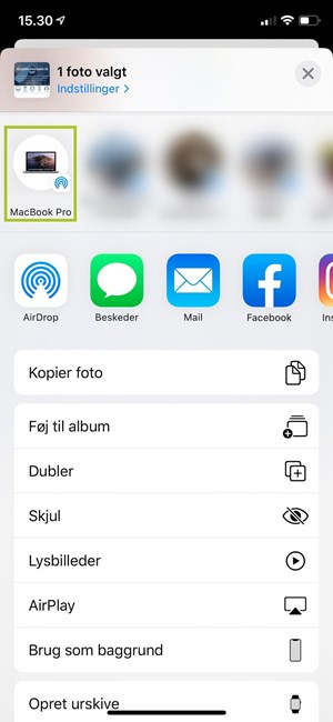 overfør billeder fra din iPhone til din Mac med Airdrop